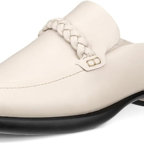 Women's Leather Mule Slip-On Comfortable Casual Dress Shoes Size 10-10.5